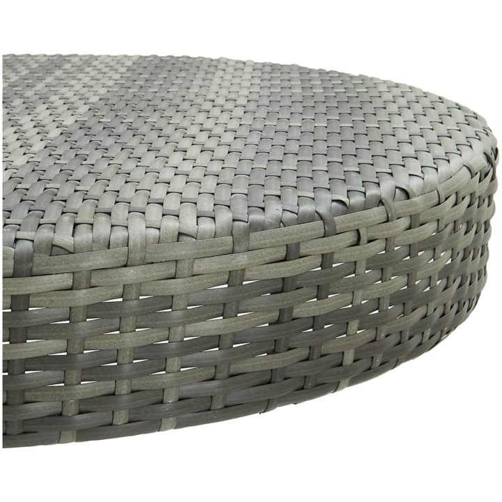 Trädgårdsbord grå konstrotting vidaXL 75.5 x 106 cm – bild 3