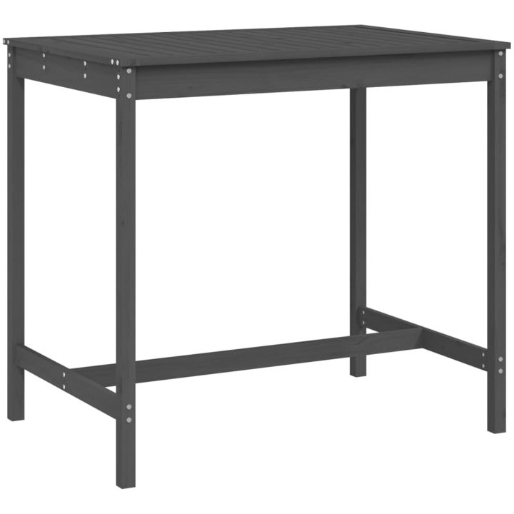 Trädgårdsbord grå massiv furu vidaXL 121 x 82.5 x 110 cm – bild 2