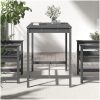 Trädgårdsbord grå massiv furu vidaXL 121 x 82.5 x 110 cm – miniatyr 3