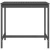 Trädgårdsbord grå massiv furu vidaXL 121 x 82.5 x 110 cm – miniatyr 4