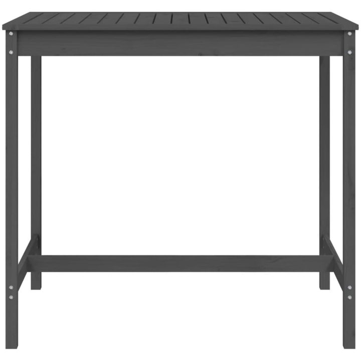 Trädgårdsbord grå massiv furu vidaXL 121 x 82.5 x 110 cm – bild 4