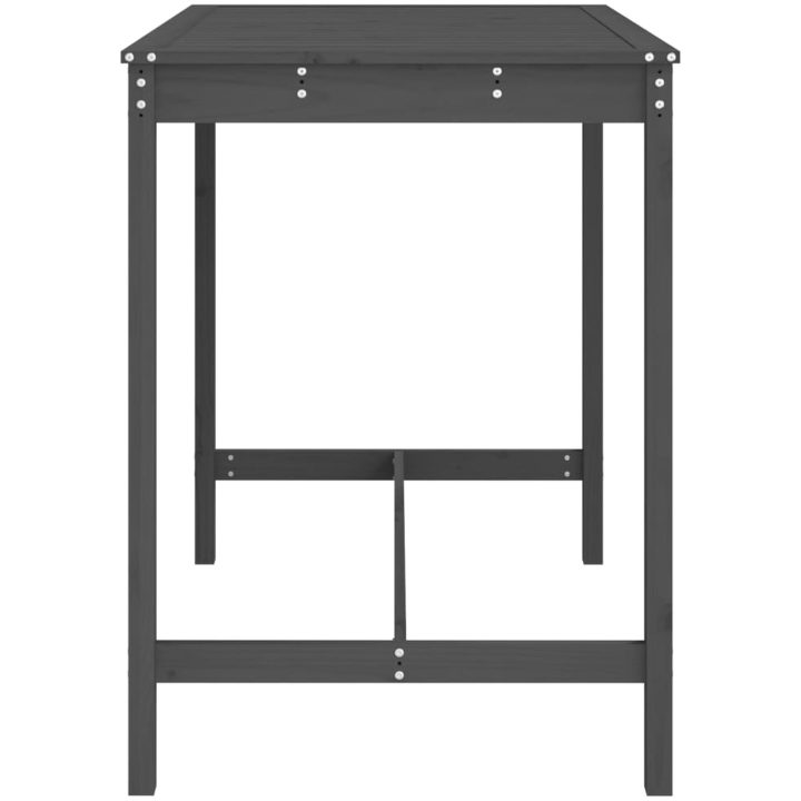 Trädgårdsbord grå massiv furu vidaXL 121 x 82.5 x 110 cm – bild 5