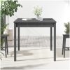 Trädgårdsbord grå massiv furu vidaXL 82.5 x 82.5 x 76 cm – miniatyr 3