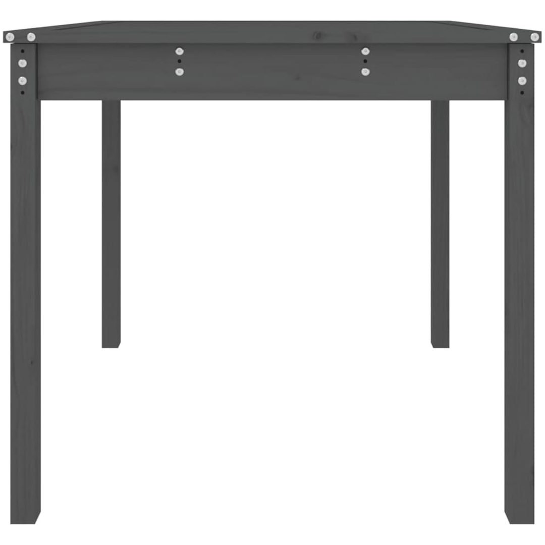 Trädgårdsbord grå massiv furu vidaXL 82.5 x 82.5 x 76 cm – bild 5