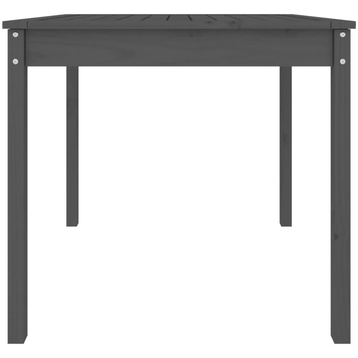 Trädgårdsbord grå massiv furu vidaXL 82.5 x 82.5 x 76 cm – bild 6