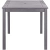 Trädgårdsbord grå massivt akaciaträ vidaXL 140 x 80 x 74 cm – miniatyr 3