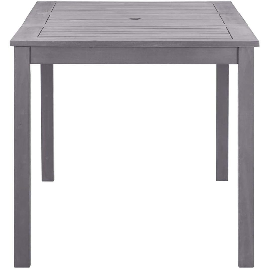 Trädgårdsbord grå massivt akaciaträ vidaXL 140 x 80 x 74 cm – bild 3