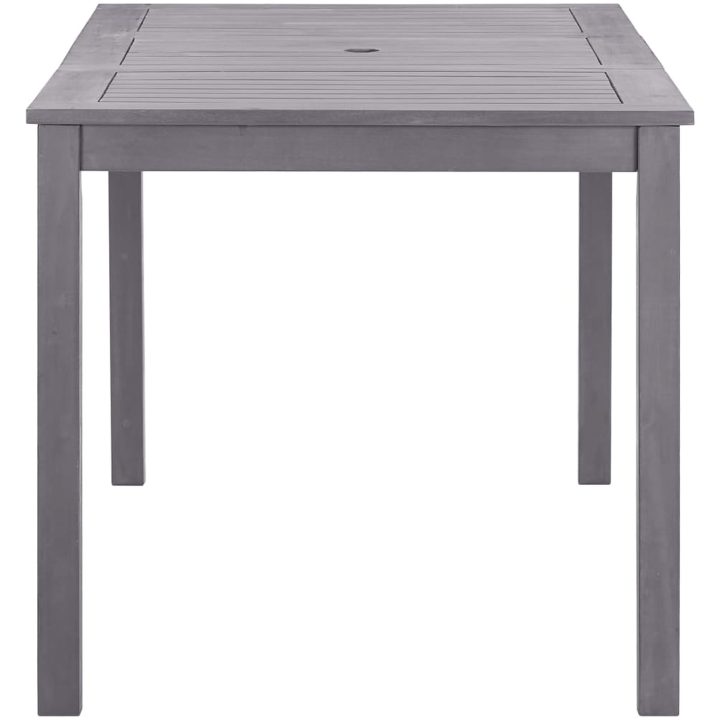 Trädgårdsbord grå massivt akaciaträ vidaXL 140 x 80 x 74 cm – bild 3