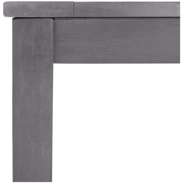 Trädgårdsbord grå massivt akaciaträ vidaXL 140 x 80 x 74 cm – bild 5