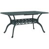 Trädgårdsbord grön 150x90x72 cm gjuten aluminium vidaXL – miniatyr 2