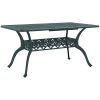 Trädgårdsbord grön 150x90x72 cm gjuten aluminium vidaXL – miniatyr 7