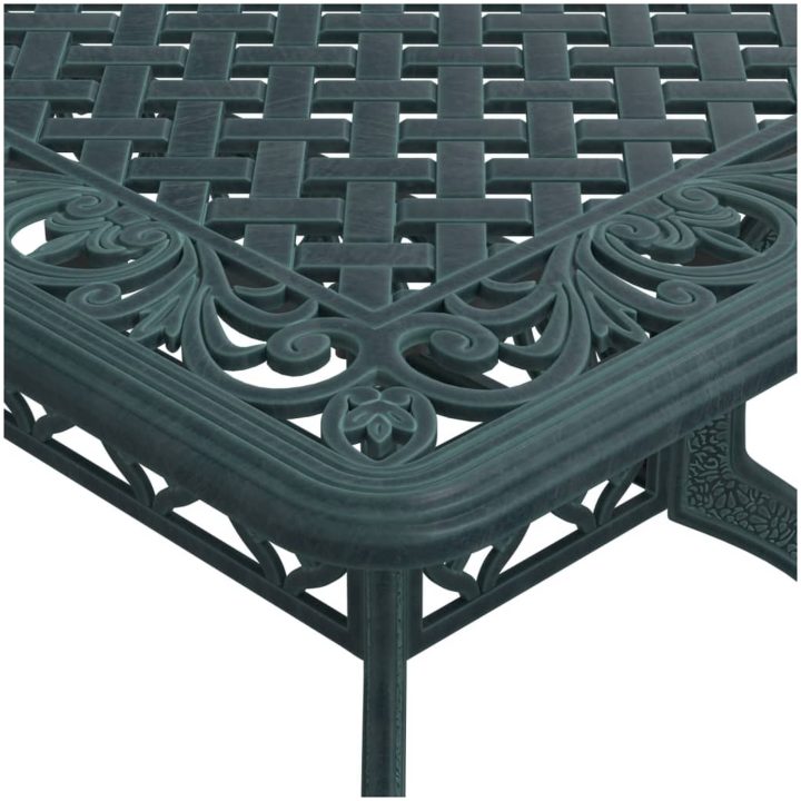 Trädgårdsbord grön 150x90x72 cm gjuten aluminium vidaXL – bild 9