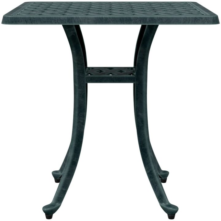 Trädgårdsbord grön 53x53x53 cm gjuten aluminium vidaXL – bild 5
