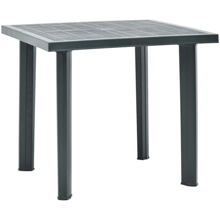Trädgårdsbord grön 80x75x72 cm plast vidaXL – bild 2