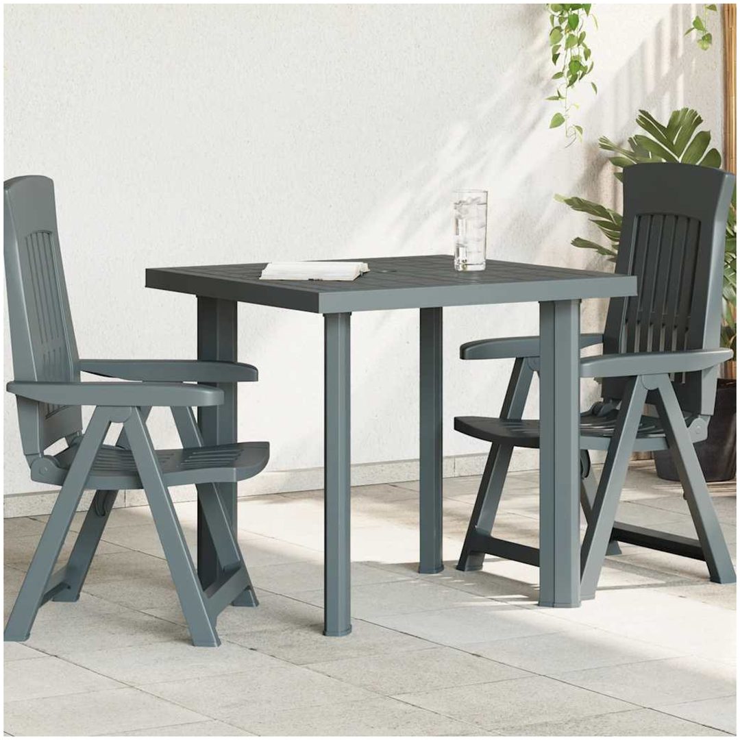Trädgårdsbord grön 80x75x72 cm plast vidaXL
