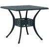 Trädgårdsbord grön 80x80x75 cm gjuten aluminium vidaXL – miniatyr 2