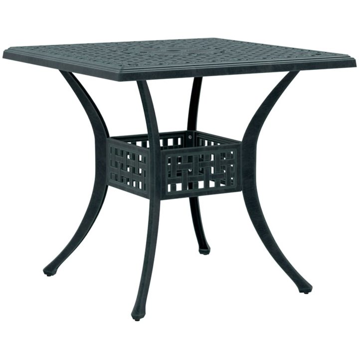 Trädgårdsbord grön 80x80x75 cm gjuten aluminium vidaXL – bild 2