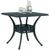 Trädgårdsbord grön 80x80x75 cm gjuten aluminium vidaXL – miniatyr 4