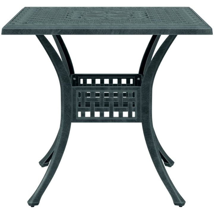 Trädgårdsbord grön 80x80x75 cm gjuten aluminium vidaXL – bild 5