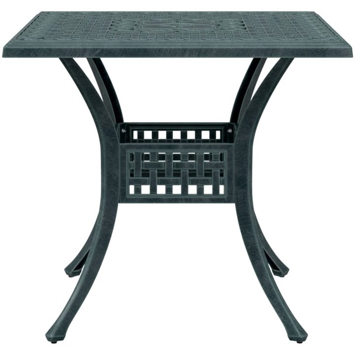 Trädgårdsbord grön 80x80x75 cm gjuten aluminium vidaXL – bild 6