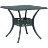 Trädgårdsbord grön 80x80x75 cm gjuten aluminium vidaXL – miniatyr 7