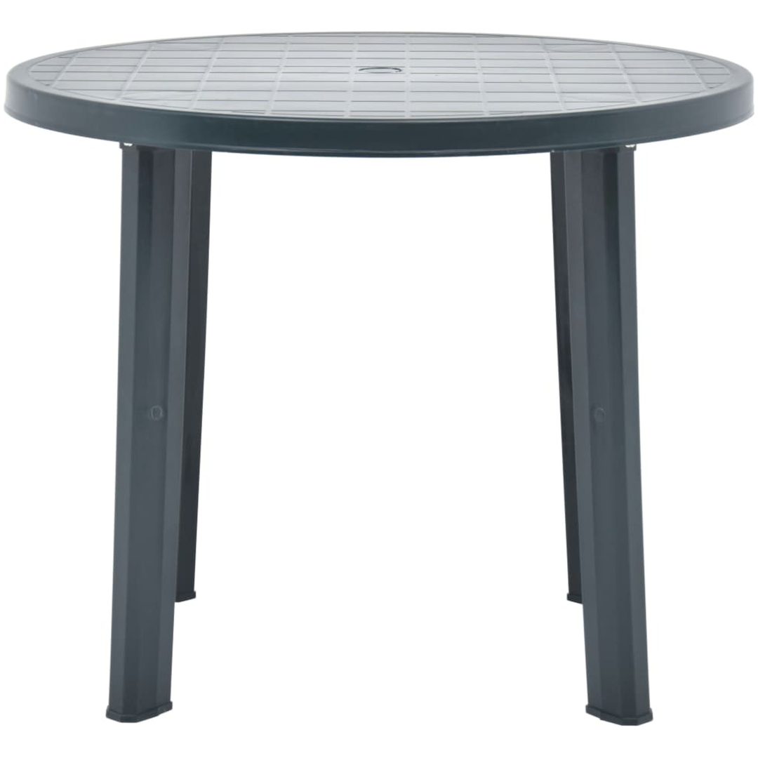Trädgårdsbord grön 89 cm plast vidaXL – bild 2