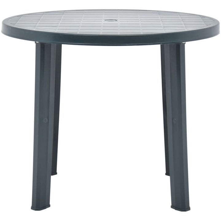 Trädgårdsbord grön 89 cm plast vidaXL – bild 2