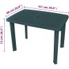 Trädgårdsbord grön plast vidaXL 101 x 68 x 72 cm – miniatyr 5