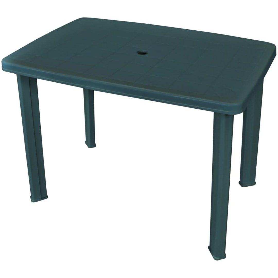 Trädgårdsbord grön plast vidaXL 101 x 68 x 72 cm