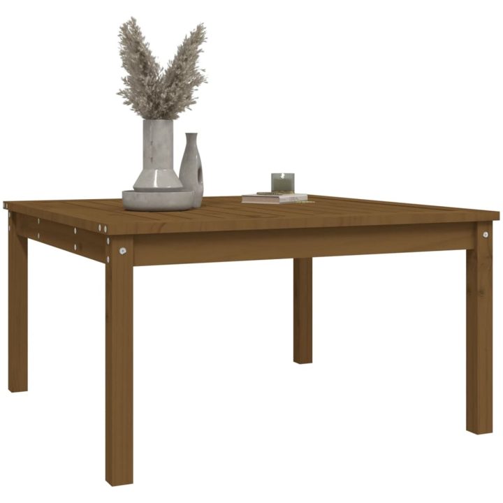 Trädgårdsbord honungsbrun massiv furu vidaXL 82.5 x 82.5 x 45 cm – bild 4