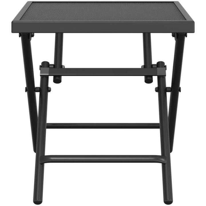 Trädgårdsbord hopfällbart antracit stålnät vidaXL 38 x 38 x 38 cm – bild 3