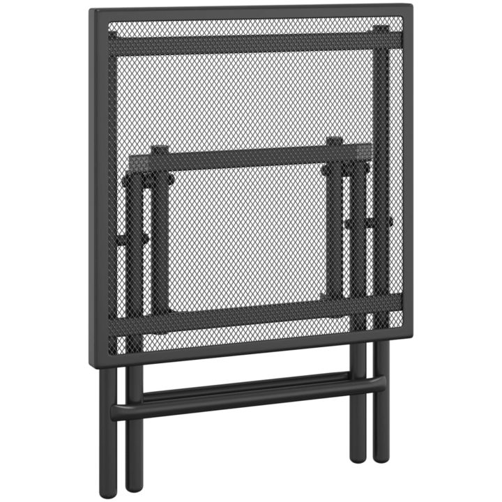 Trädgårdsbord hopfällbart antracit stålnät vidaXL 38 x 38 x 38 cm – bild 6