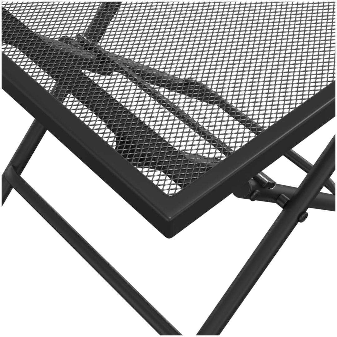 Trädgårdsbord hopfällbart antracit stålnät vidaXL 38 x 38 x 38 cm – bild 7