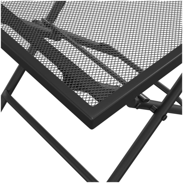Trädgårdsbord hopfällbart antracit stålnät vidaXL 38 x 38 x 38 cm – bild 7