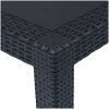 Trädgårdsbord konstrotting antracit vidaXL 220 x 90 x 72 cm – miniatyr 3