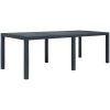 Trädgårdsbord konstrotting antracit vidaXL 220 x 90 x 72 cm – miniatyr 1