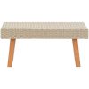 Trädgårdsbord konstrotting beige vidaXL – miniatyr 2