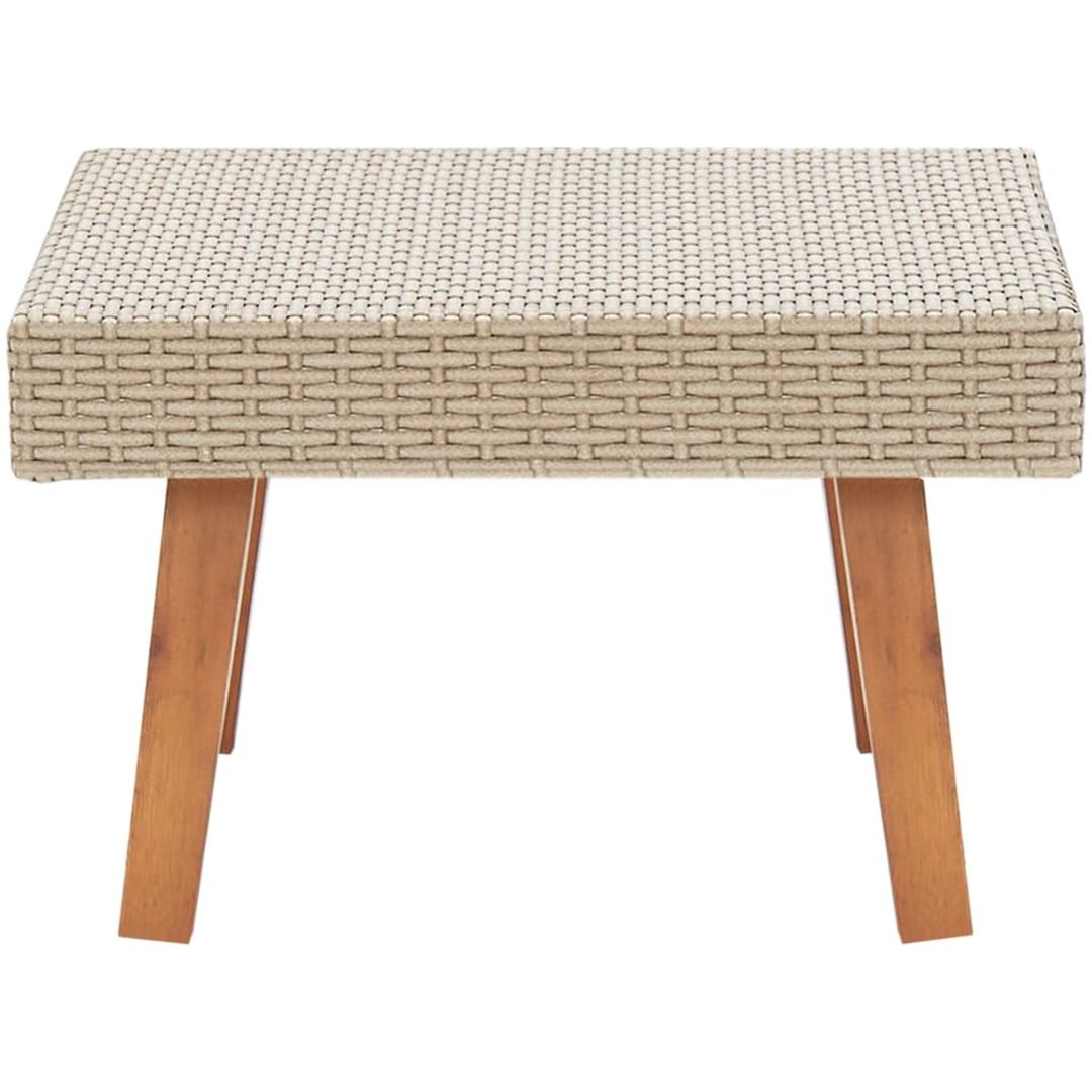 Trädgårdsbord konstrotting beige vidaXL – bild 3