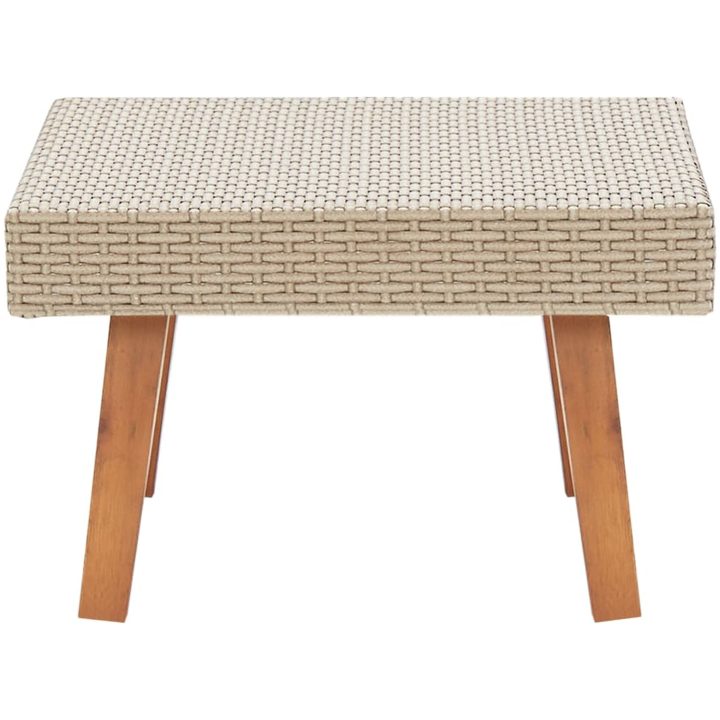 Trädgårdsbord konstrotting beige vidaXL – bild 3