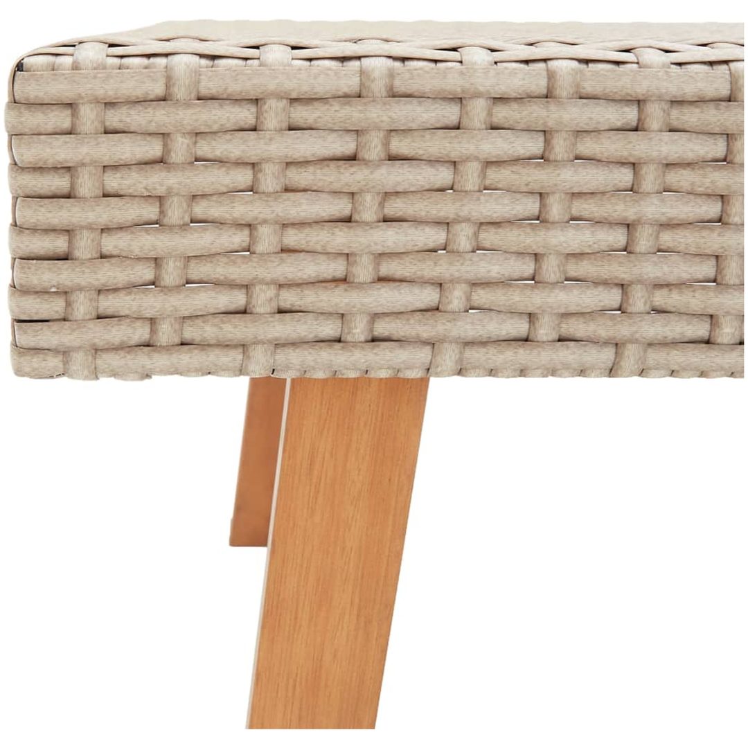 Trädgårdsbord konstrotting beige vidaXL – bild 4