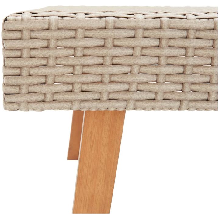Trädgårdsbord konstrotting beige vidaXL – bild 4