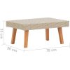 Trädgårdsbord konstrotting beige vidaXL – miniatyr 5