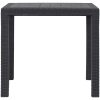 Trädgårdsbord konstrotting brun vidaXL 79 x 79 x 72 cm – miniatyr 2