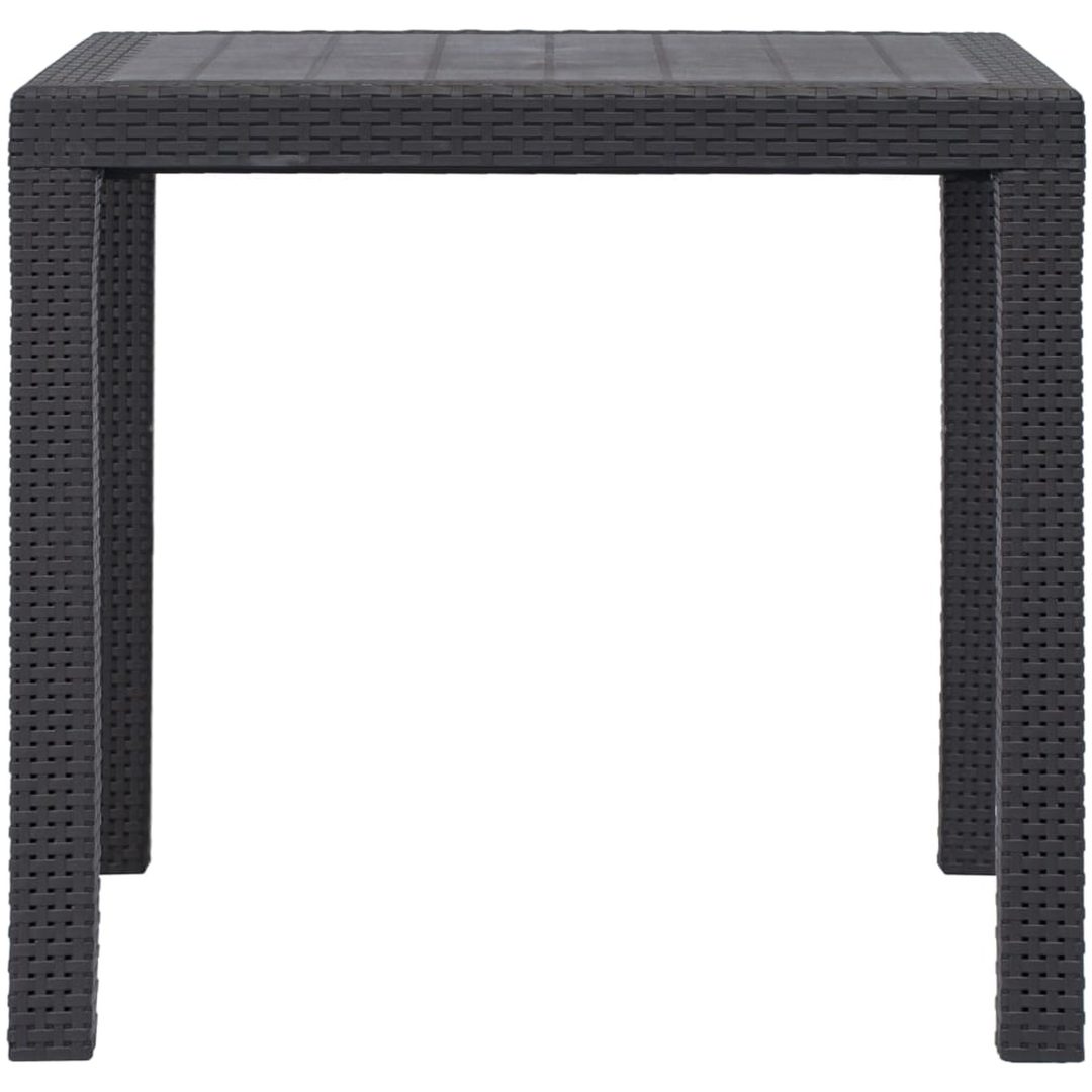 Trädgårdsbord konstrotting brun vidaXL 79 x 79 x 72 cm – bild 2