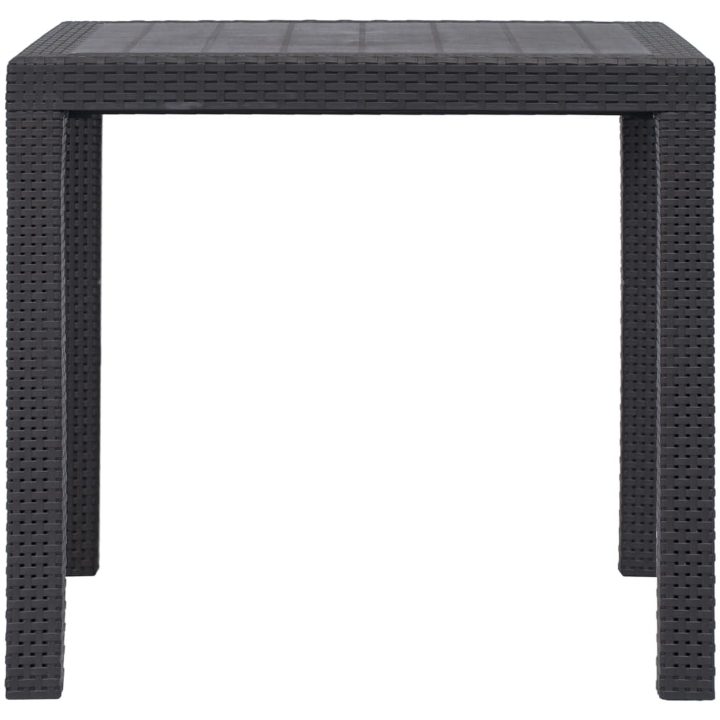 Trädgårdsbord konstrotting brun vidaXL 79 x 79 x 72 cm – bild 2
