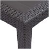 Trädgårdsbord konstrotting brun vidaXL 79 x 79 x 72 cm – miniatyr 3
