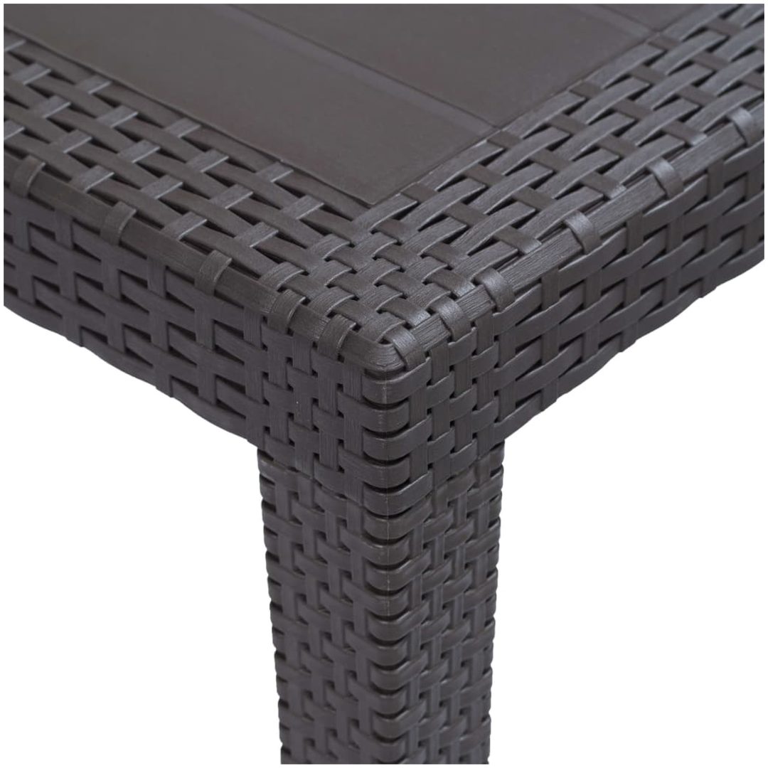 Trädgårdsbord konstrotting brun vidaXL 79 x 79 x 72 cm – bild 3