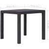 Trädgårdsbord konstrotting brun vidaXL 79 x 79 x 72 cm – miniatyr 5
