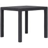 Trädgårdsbord konstrotting brun vidaXL 79 x 79 x 72 cm – miniatyr 1