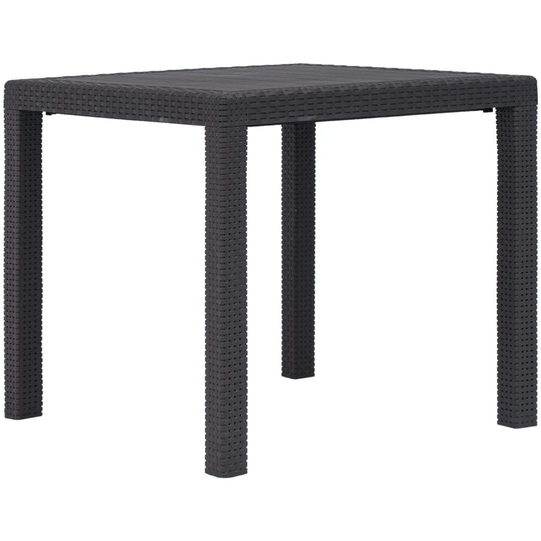 Trädgårdsbord konstrotting brun vidaXL 79 x 79 x 72 cm
